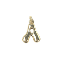 Gold Bubble Letters - A