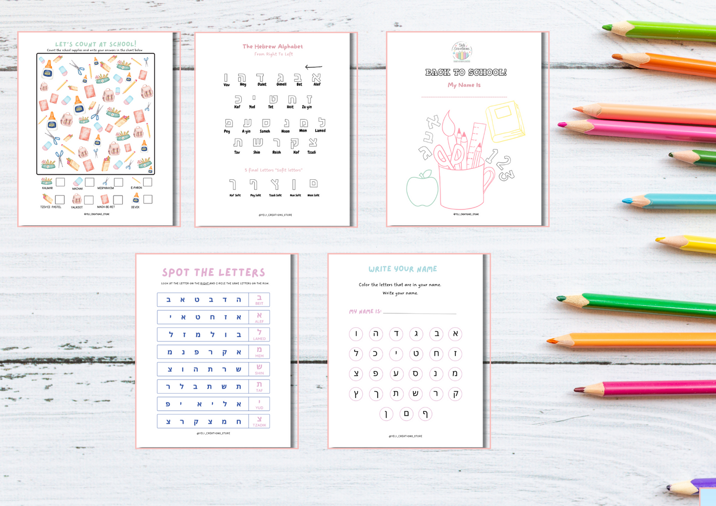 Free - Back To School 9 Worksheets Pages (Digital Download)