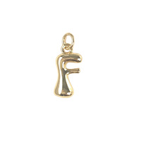 Gold Bubble Letters - F
