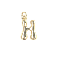 Gold Bubble Letters - H