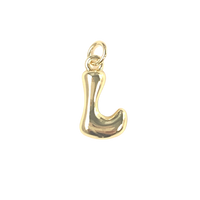 Gold Bubble Letters - L