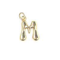 Gold Bubble Letters - M