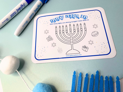 Hanukkah Menorah Magnet for Kids