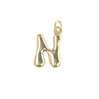 Gold Bubble Letters - N