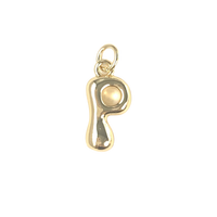 Gold Bubble Letters - P
