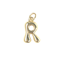 Gold Bubble Letters - R