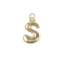 Gold Bubble Letters - S
