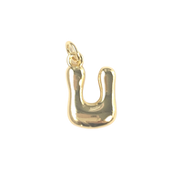 Gold Bubble Letters - U