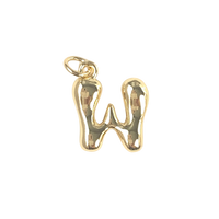 Gold Bubble Letters - W