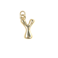 Gold Bubble Letters - Y
