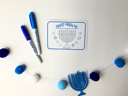 Hanukkah Menorah Magnet for Kids