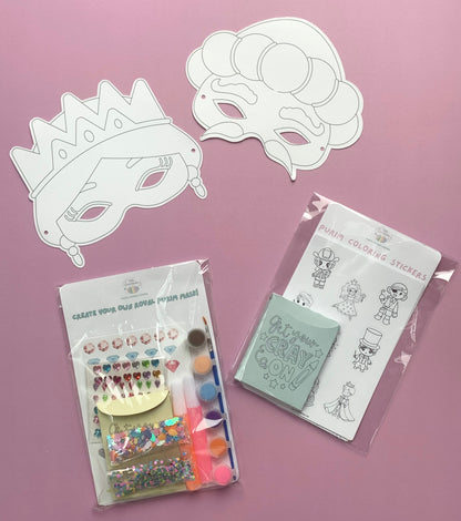 DIY Purim – Color Your Own Mask & Stickers Bundle