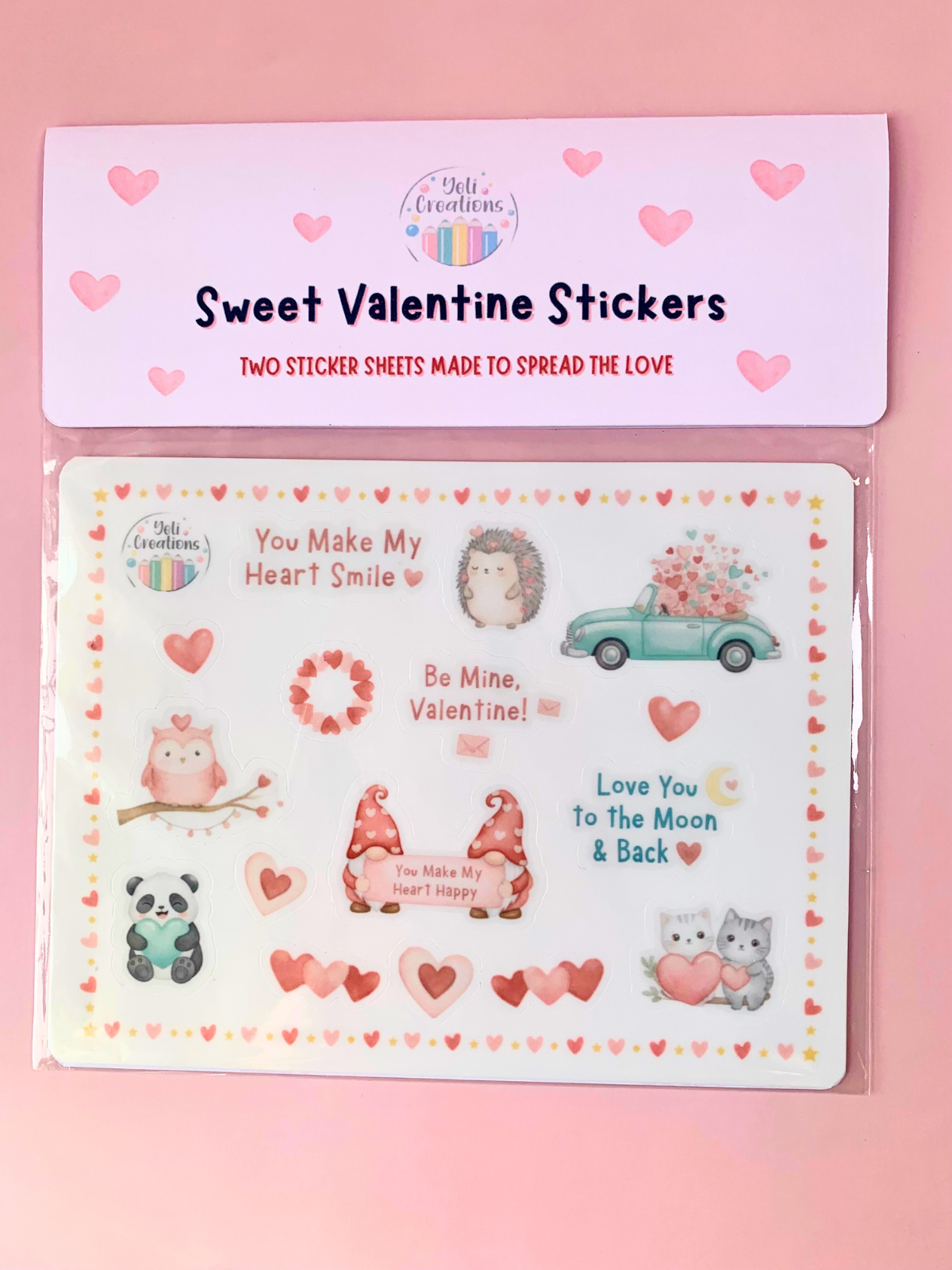 Sweet Valentine Stickers Set