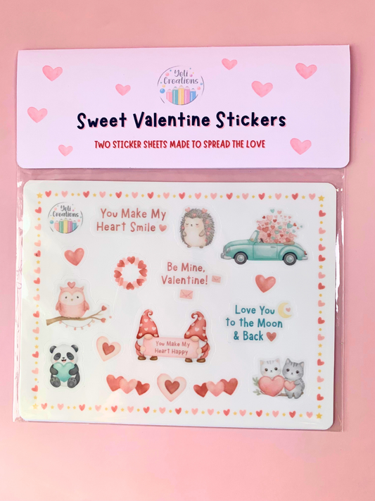 Sweet Valentine Stickers Set