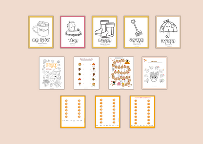 Free - Hebrew Autumn Activity Pages 🍂