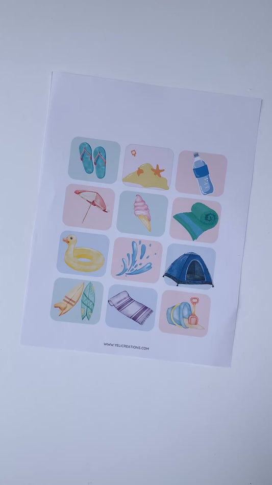 Hebrew Summer Memory Game -  Free & Full of Learning! ✨